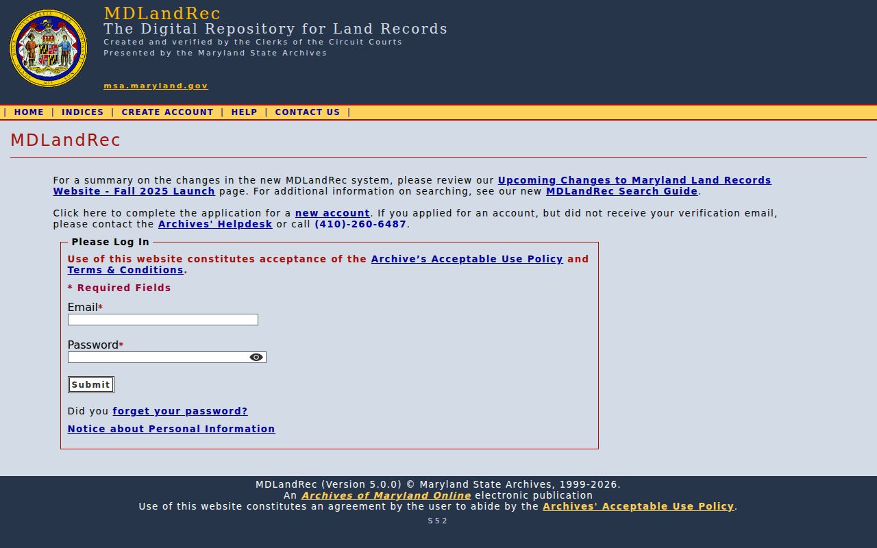 Fort Washington people search through the MDLandRec deed gateway